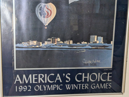 1992 Byron Birdsall Anchorage Alaska Olympic Winter Games Americas Choice Poster