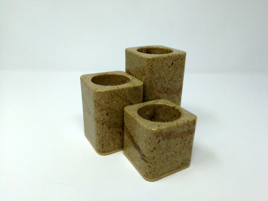 Alan Grout Set of 3 Candle Holders | British Columbia Studio Pottery