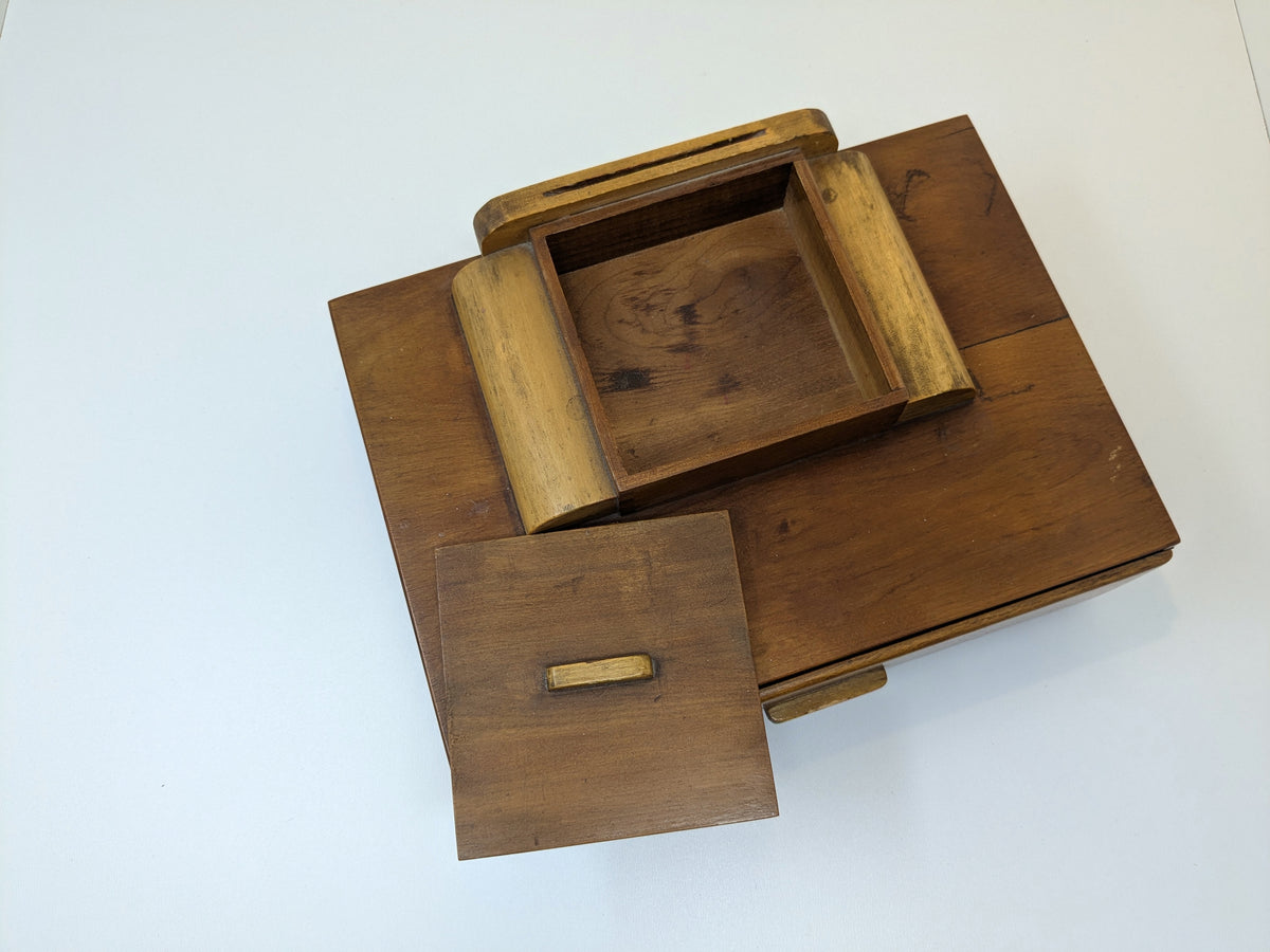 Art Deco Multi Tiered Jewelry Box | Vintage Storage Box