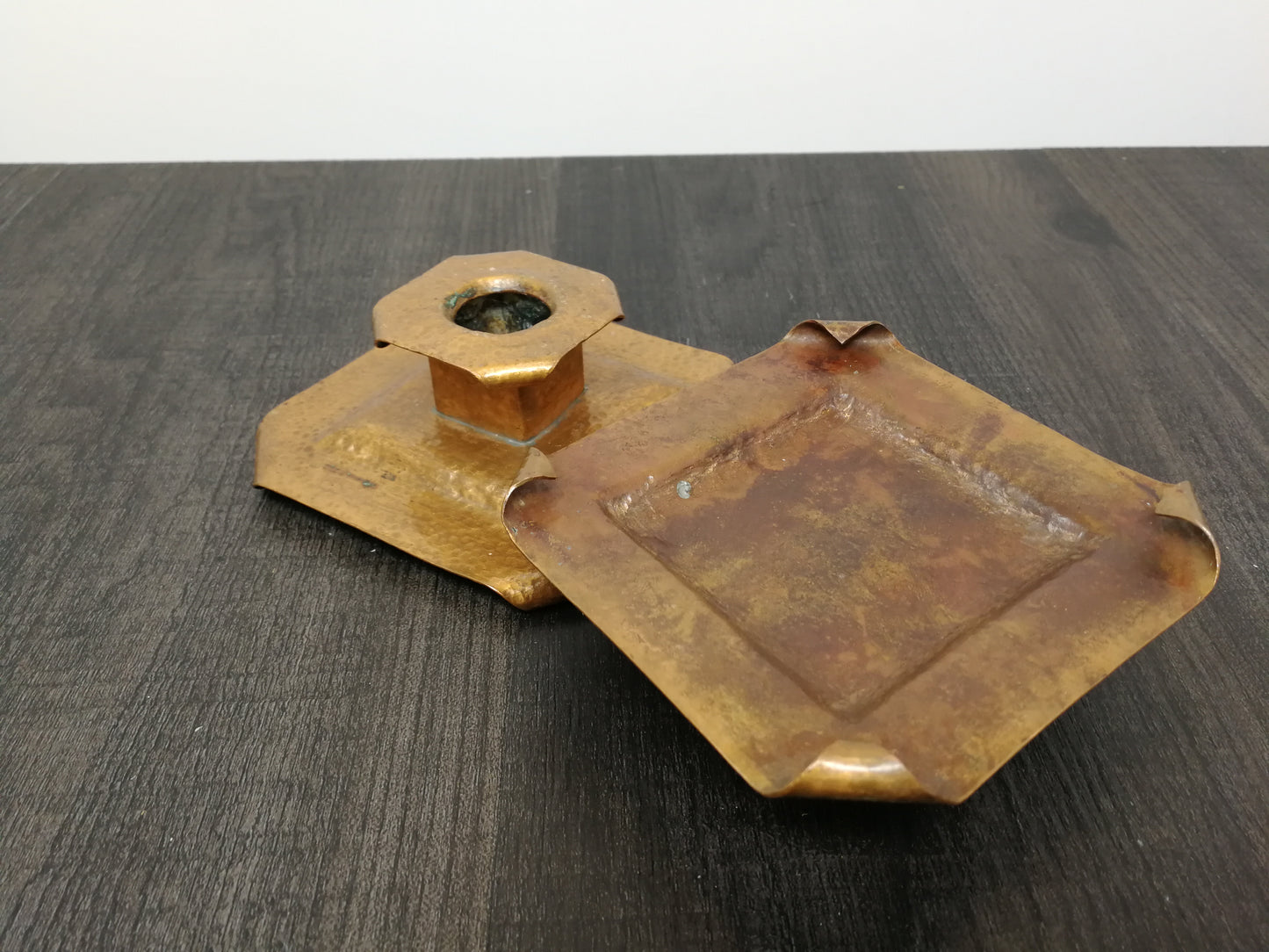 Copper Candle Stands | Arts & Craft Influenced | Hand Hammered Copper Candle Holders