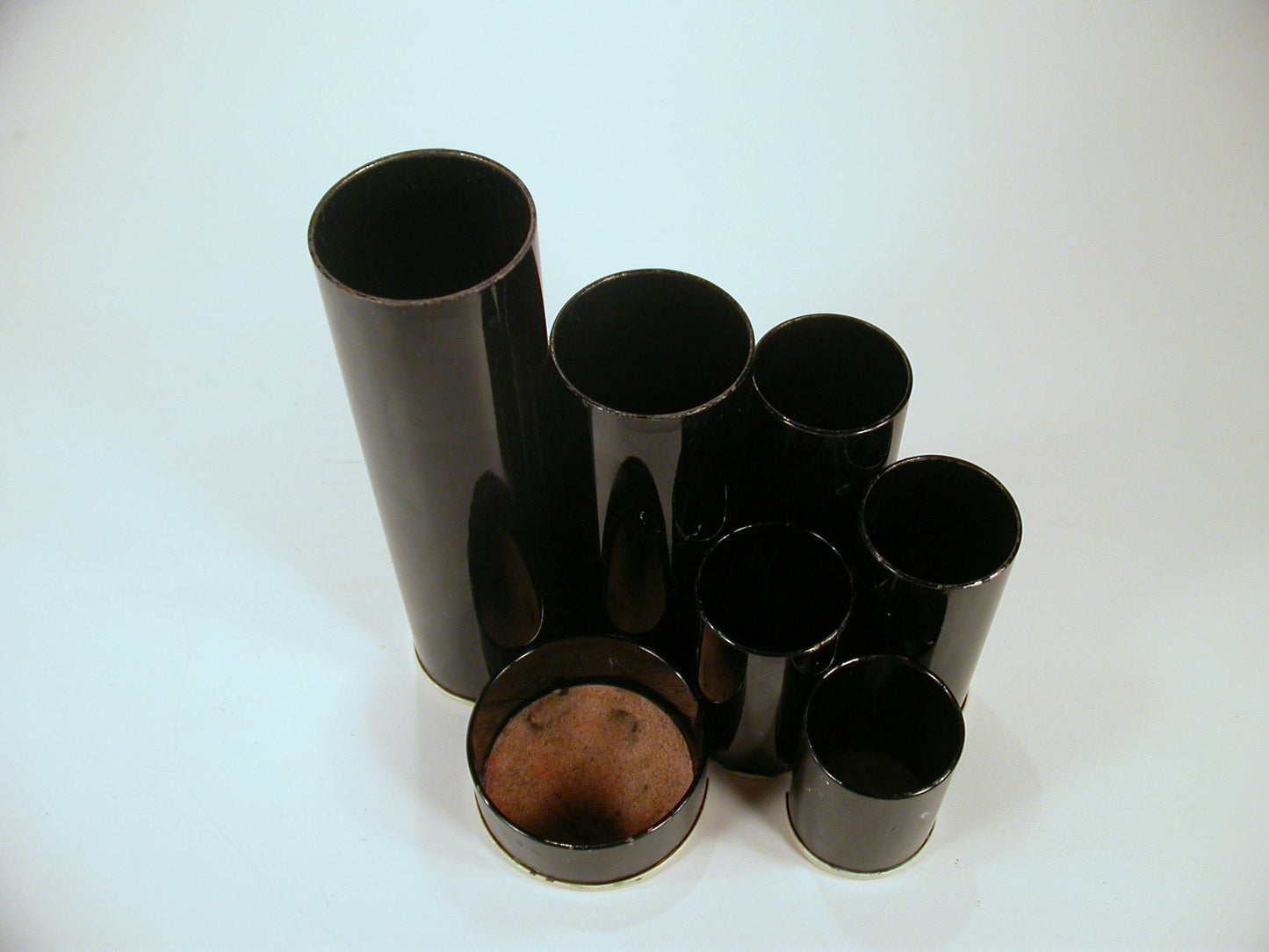 Black Metal desk Organizer, Architectural Form, German Design by Deyhle, Made in Japan Under License