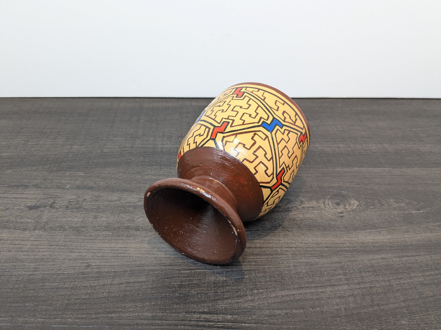 Vintage Shipibo-Conibo Indigenous Peruvian Pottery | Cup Shaped Polychrome Shipibo Pottery