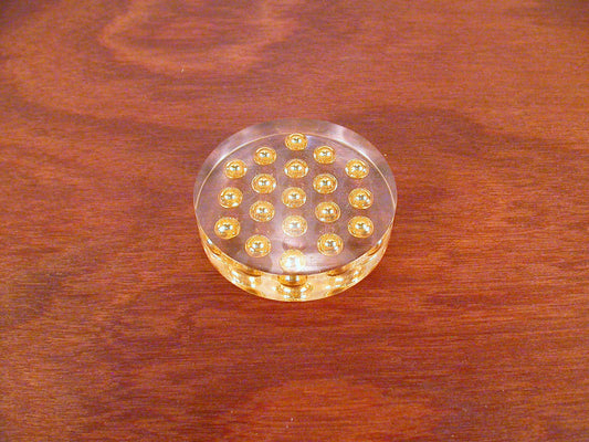 Acrylic Paperweight | Suspended Gold Spheres
