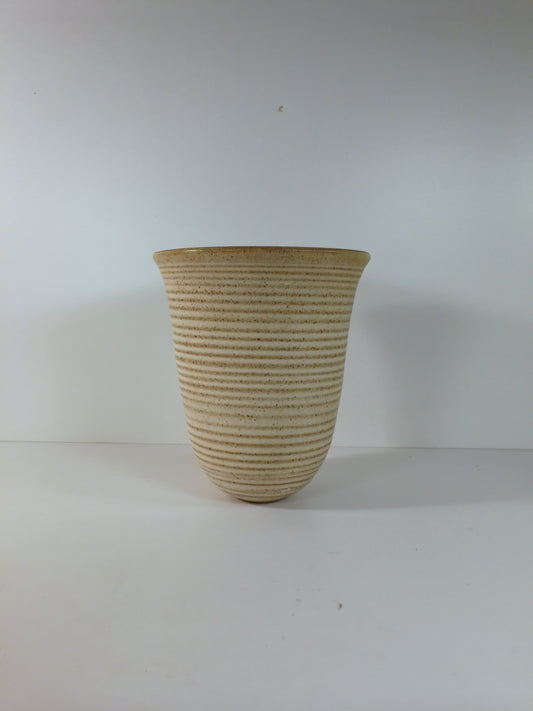 Hansen-Ross Pottery | Studio Pottery Wall Pocket | Cream Glaze