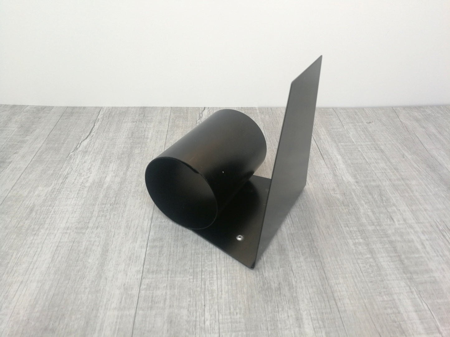 Mid Century Coil Bookend | Black Powder Coated Office Organizer | Spring Coil Book Holder