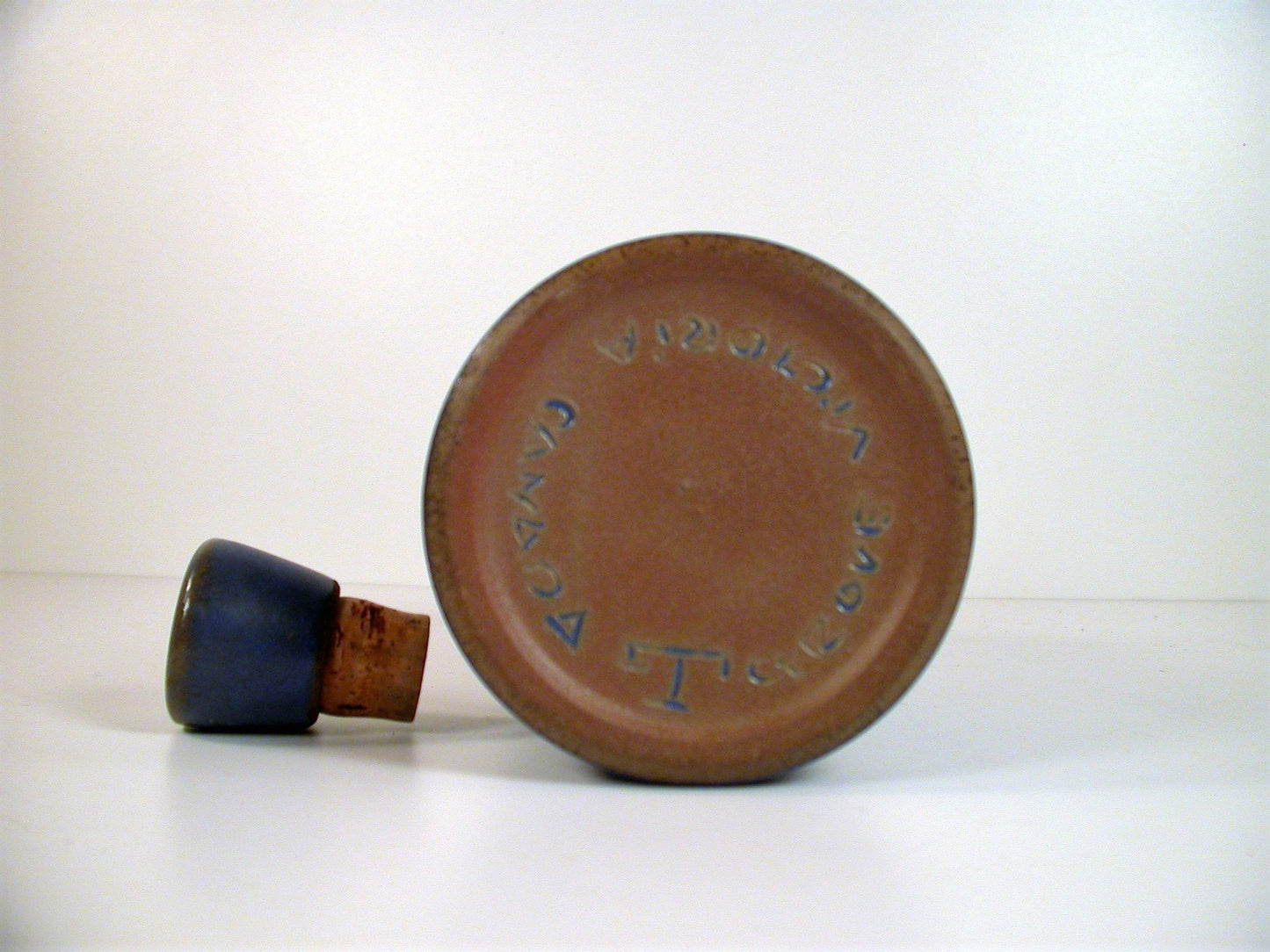 Grove Pottery Cobalt Blue Decanter, Vintage Jan and Helga Grove Studio Pottery