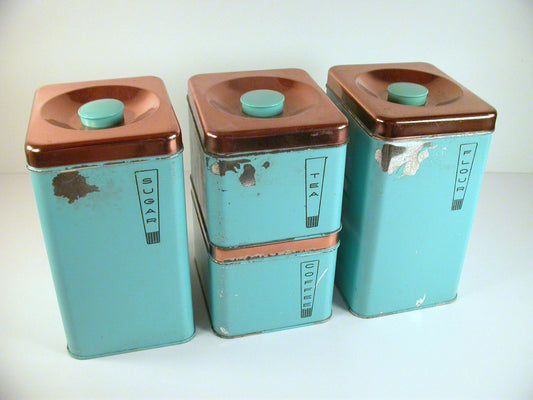 Licoln Beautyware Canisters | Vintage Kitchen Storage