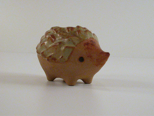 Pottery Hedgehog Candle Holder, David Stewart ? Art Pottery