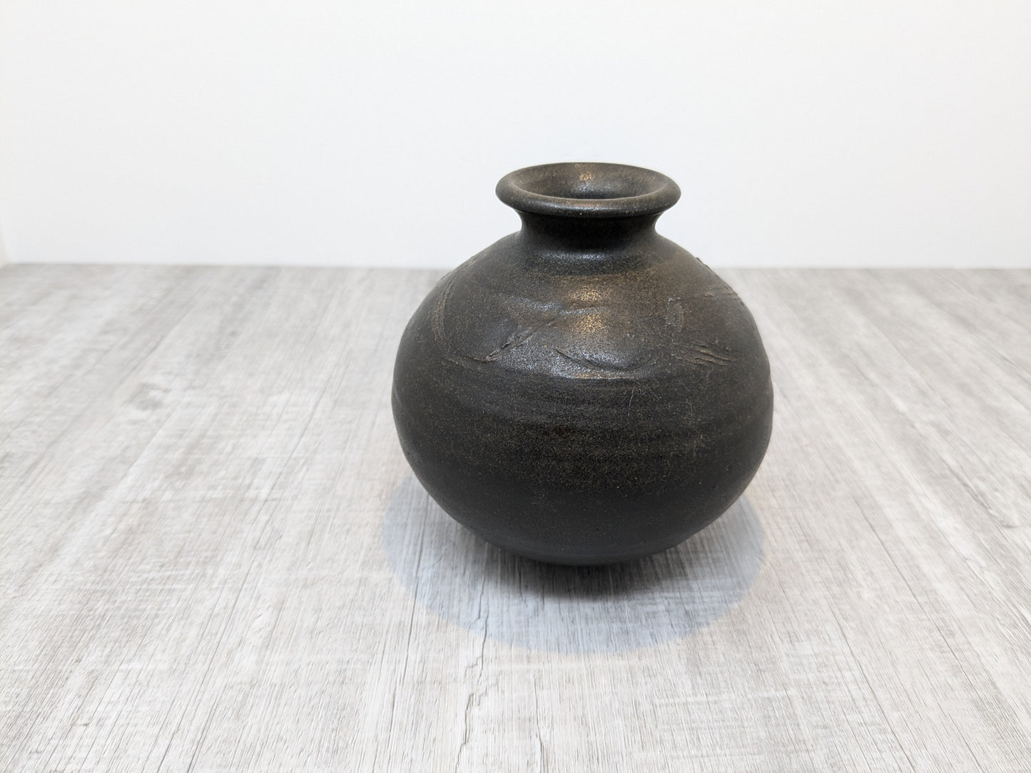 Meg Buckley Pottery | Stoneware Bulb Vase | Slate Glaze | Salt Spring Island Pottery