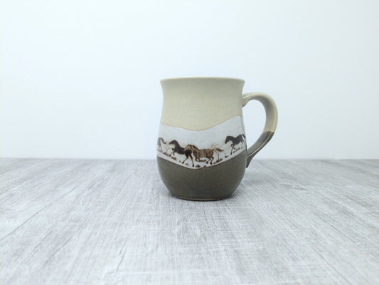 Otagiri Mug Japan | Galloping Horse Stoneware Mug