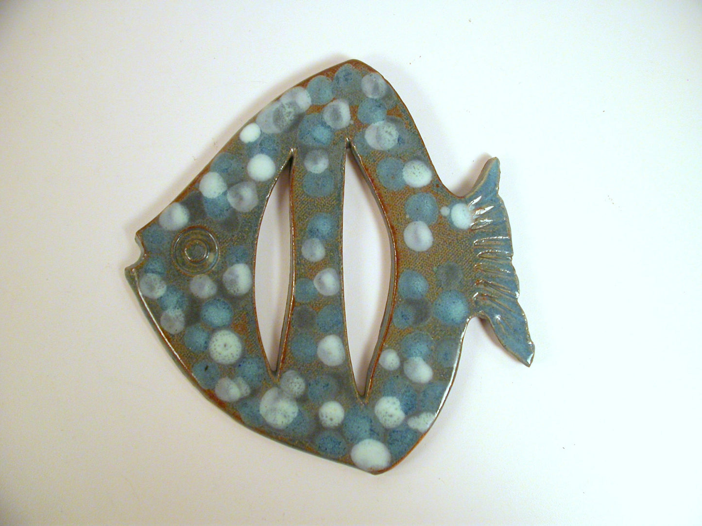 Sylva Leser Studio Pottery Fish, Set of 3 Sylva Leser Vintage Wall Hangings, Studio Pottery Ornamental Fish