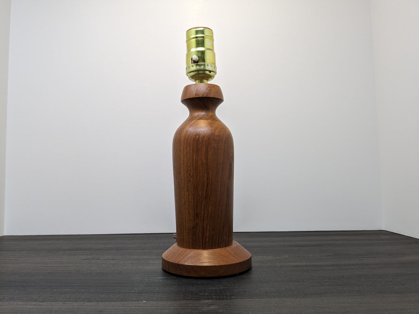 Teak Table Lamp Base | Mid Century Solid Teak Lamp | Scandinavian Design