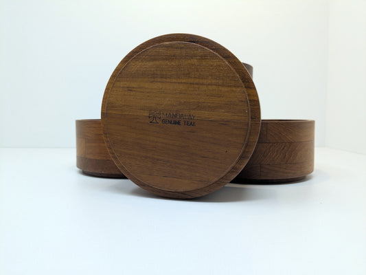 Mandalay Teak Bowls | Scandinavian Staved Teak Bowls