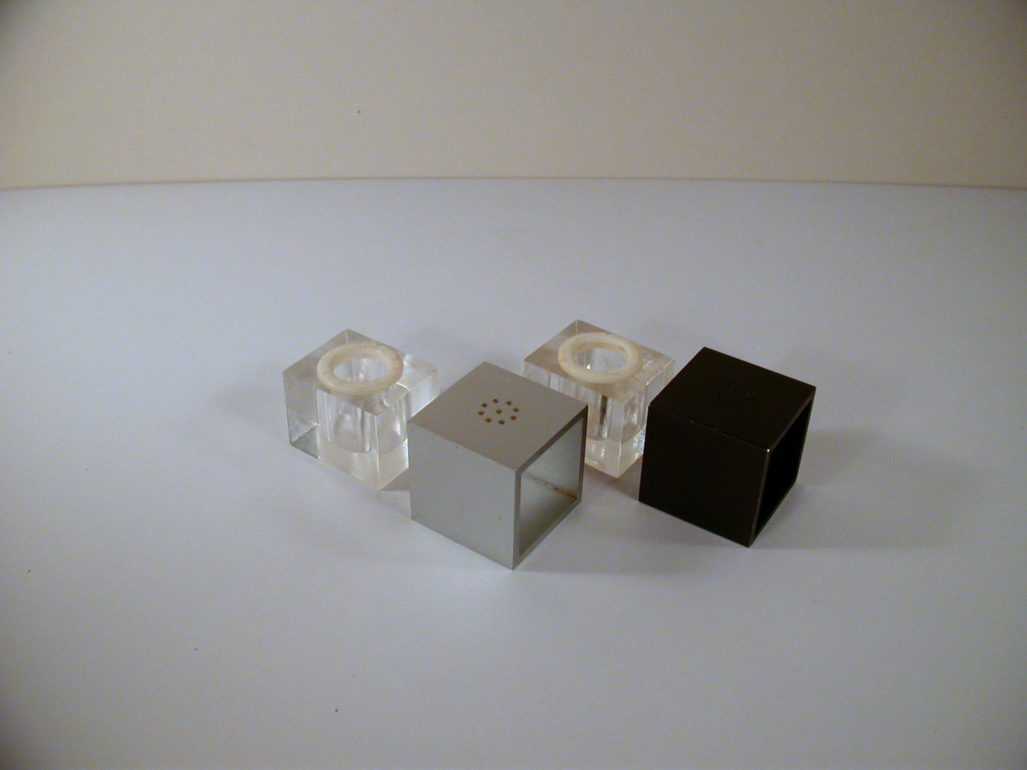 Tukilik Salt and Pepper Shakers | Aluminum and Lucite