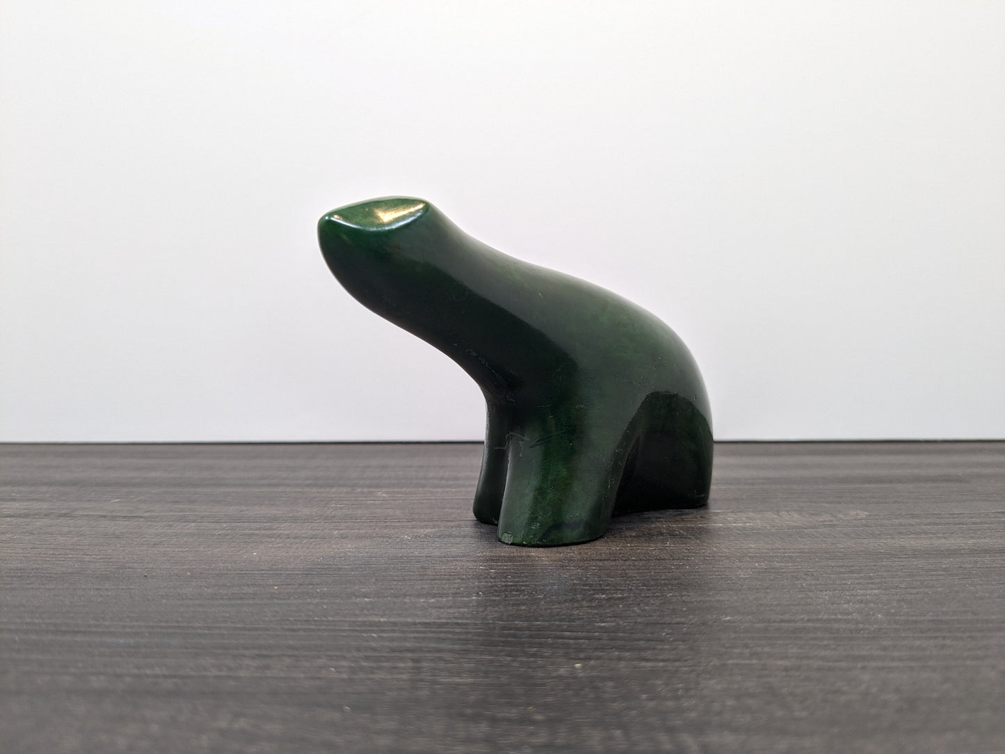 Vintage Tamarack Stonecraft Polar Bear | Lustrous Green Polished Finish