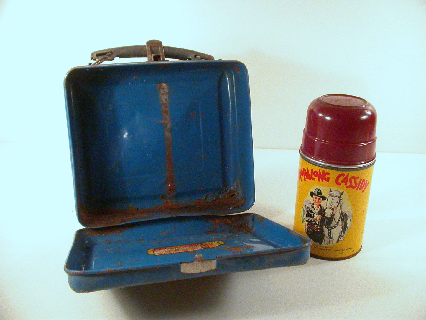 Hop Along Cassidy Metal Lunch Box and Thermos