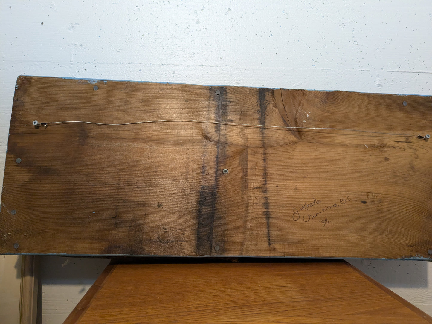 Graphic Folk Art Painted Wood Fish | Carved Wood Fish Wall Hanging