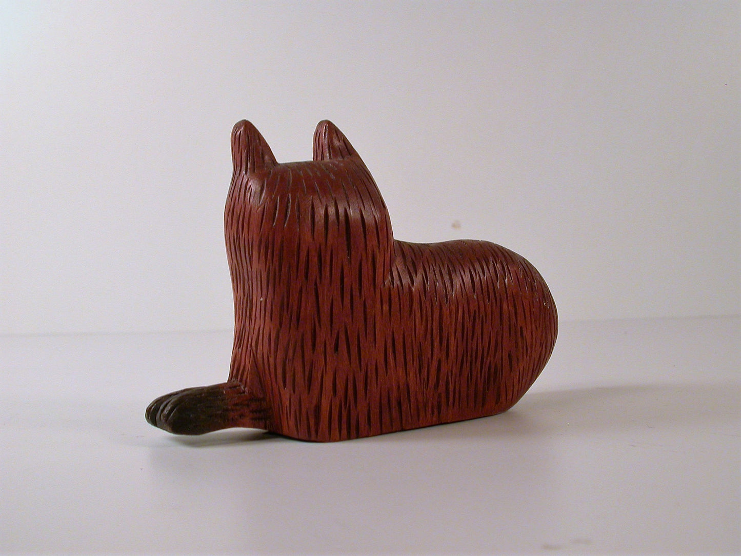 Wood Chip Carving, Well Designed and Executed Hand Carved Pine Dog A. Corey