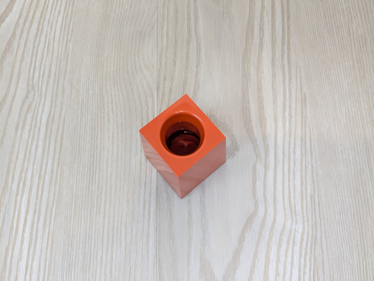 Vintage Starmark Orange Paper Clip Holder | Magnetic Paper Clip Storage