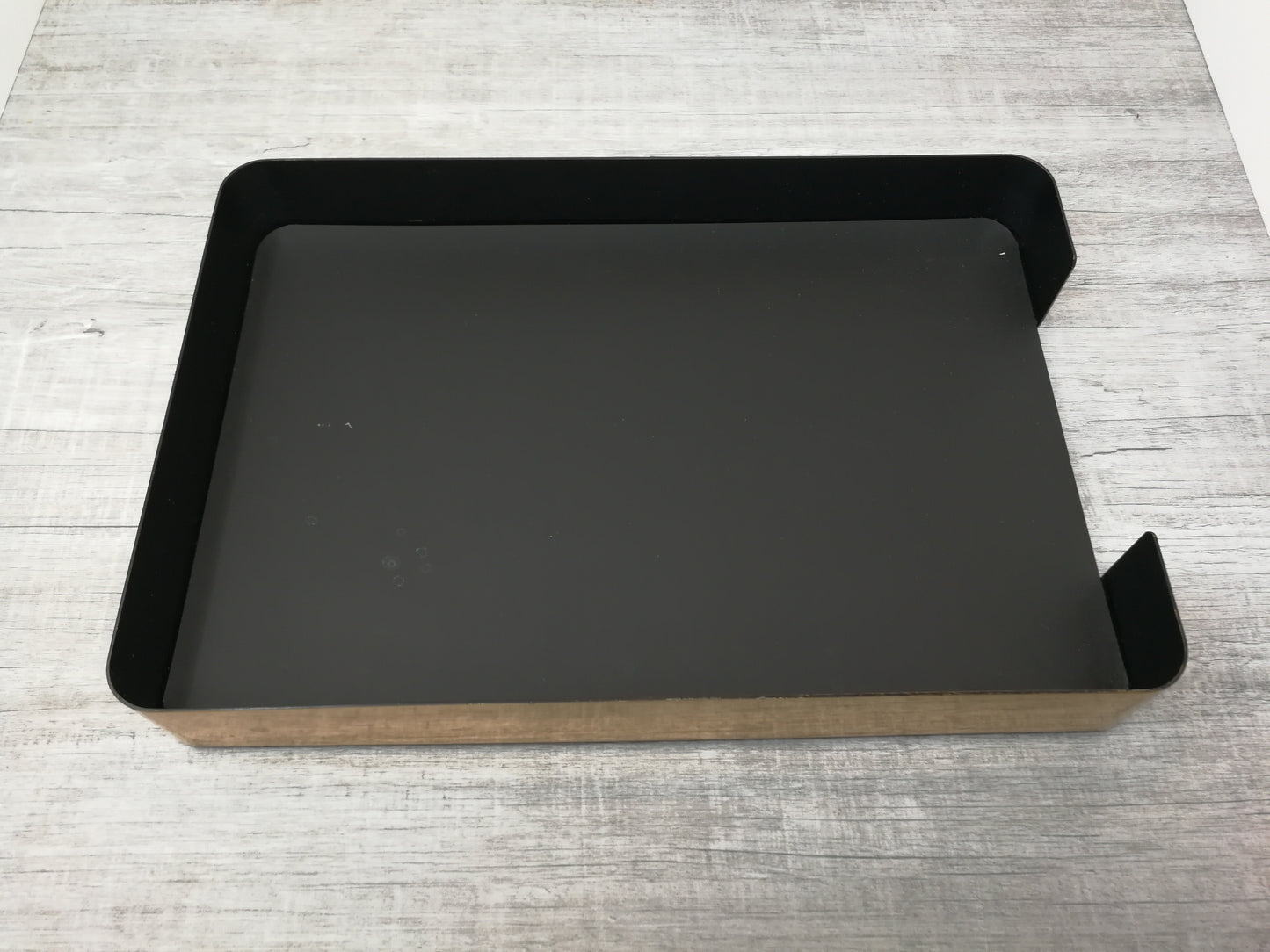 Smokador for Knoll Polished Brass Desk Tray | Mid Century Office Supply | Single Paper Desk Storage