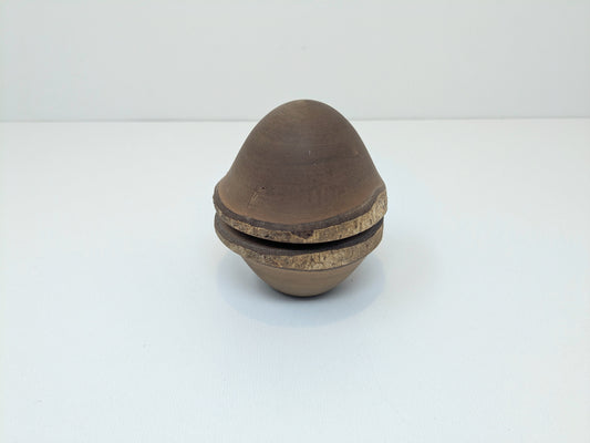 Simon Rattan Lidded Art Container with Live Edge Banding