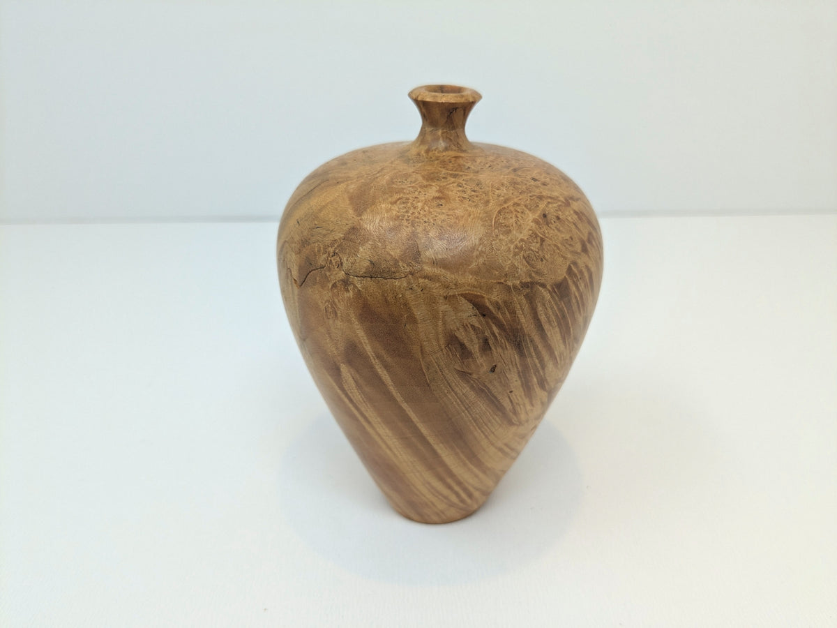 Highly Figured Maple Burl Vase | Natural Organic Modern
