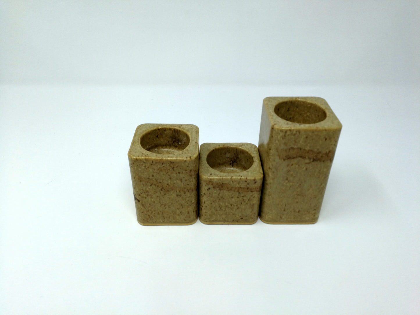 Alan Grout Set of 3 Candle Holders | British Columbia Studio Pottery