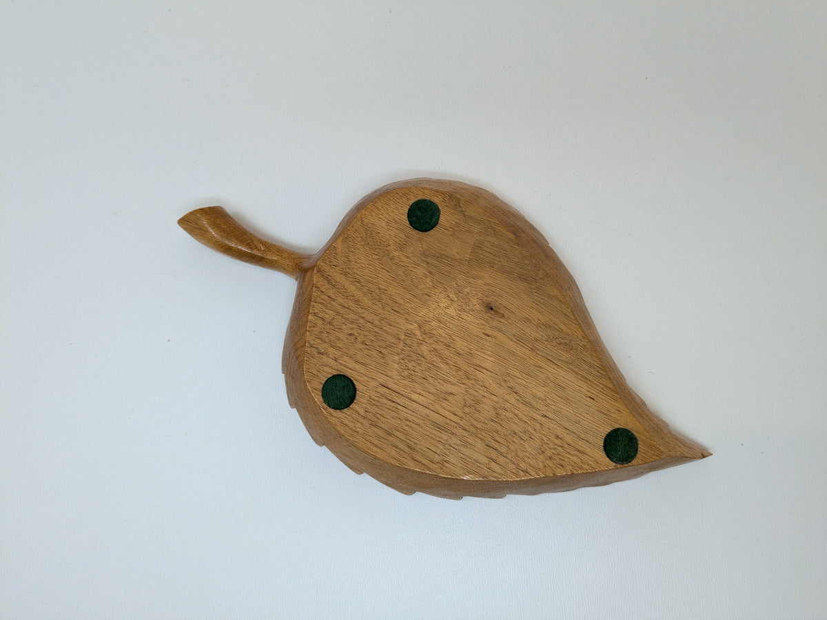 Adrien Arpin Hand-Carved Elm Leaf Dish | Canadian Folk Art