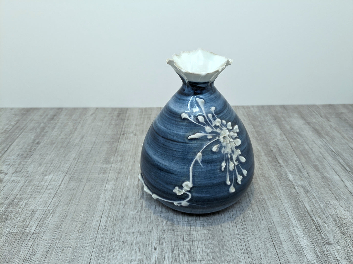 Larry Aguilar Porcelain Vase | Bulb Vase with Flared Opening | Art Pottery