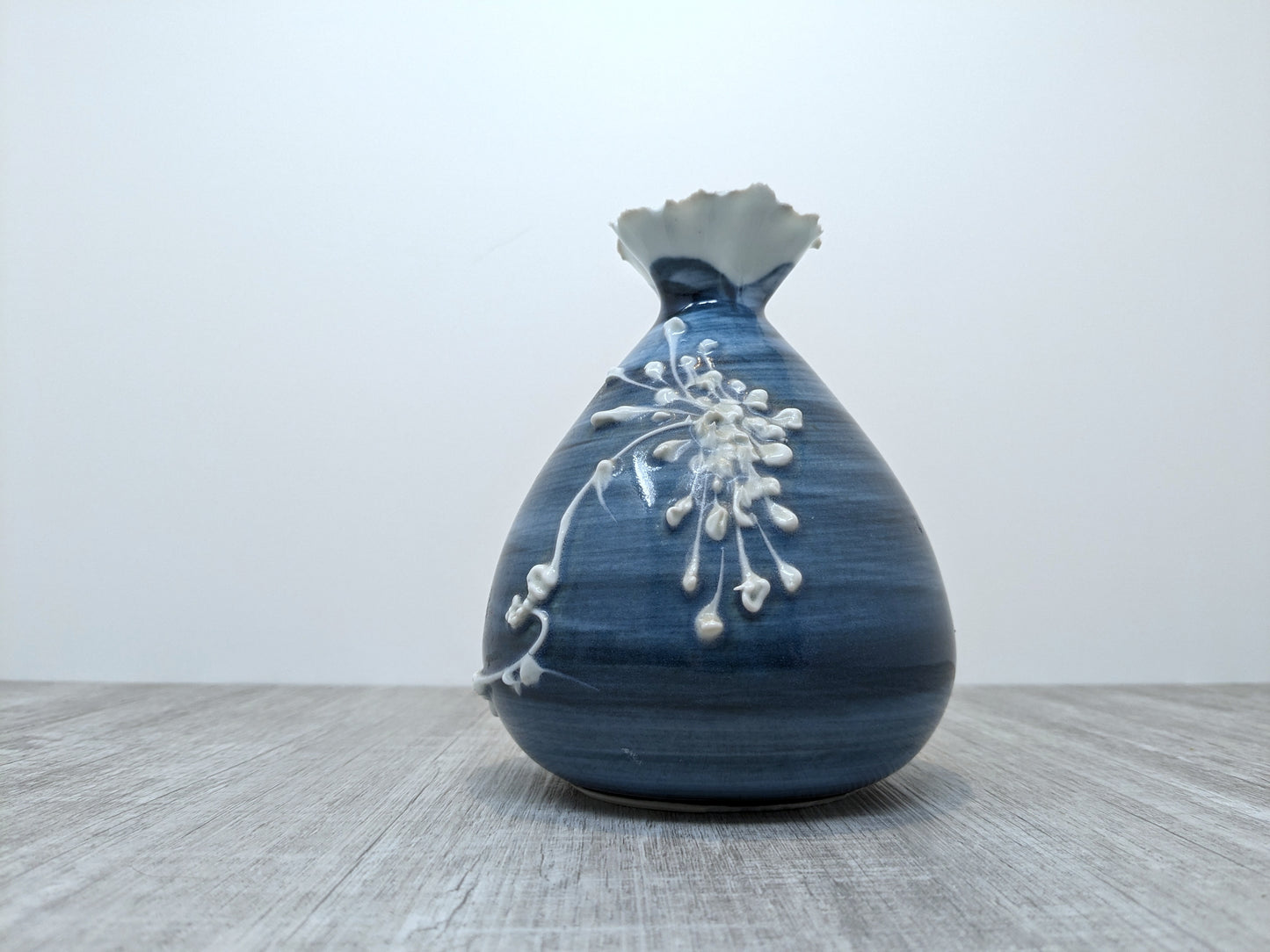 Larry Aguilar Porcelain Vase | Bulb Vase with Flared Opening | Art Pottery