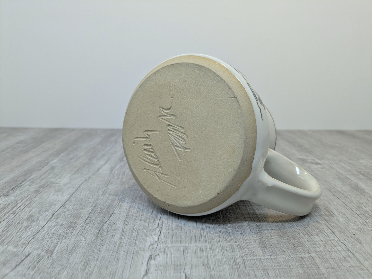 Alain Favre Studio Pottery Mug | Bison Themed Ceramic Pottery