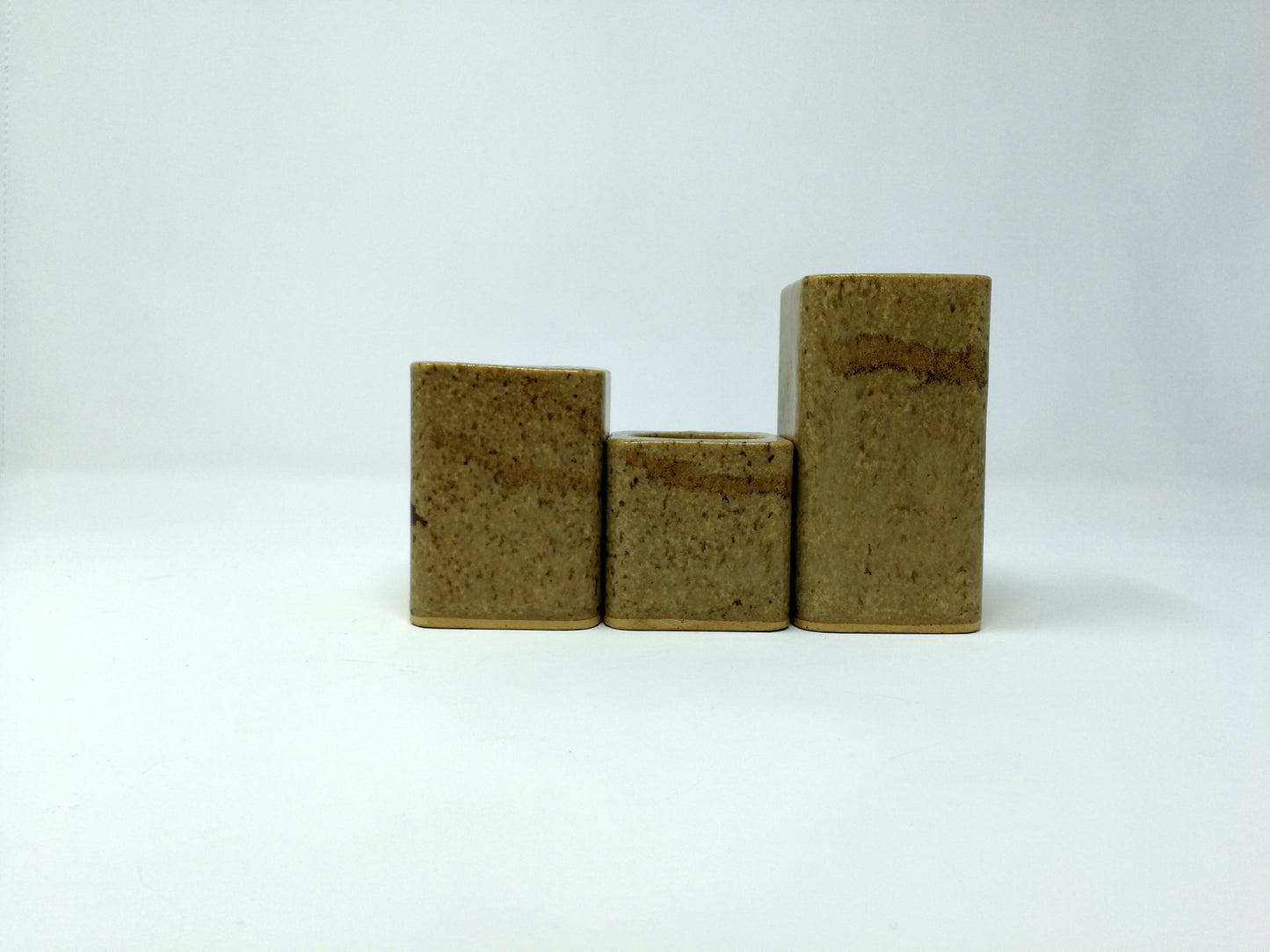 Alan Grout Set of 3 Candle Holders | British Columbia Studio Pottery