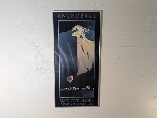 1992 Byron Birdsall Anchorage Alaska Olympic Winter Games Americas Choice Poster