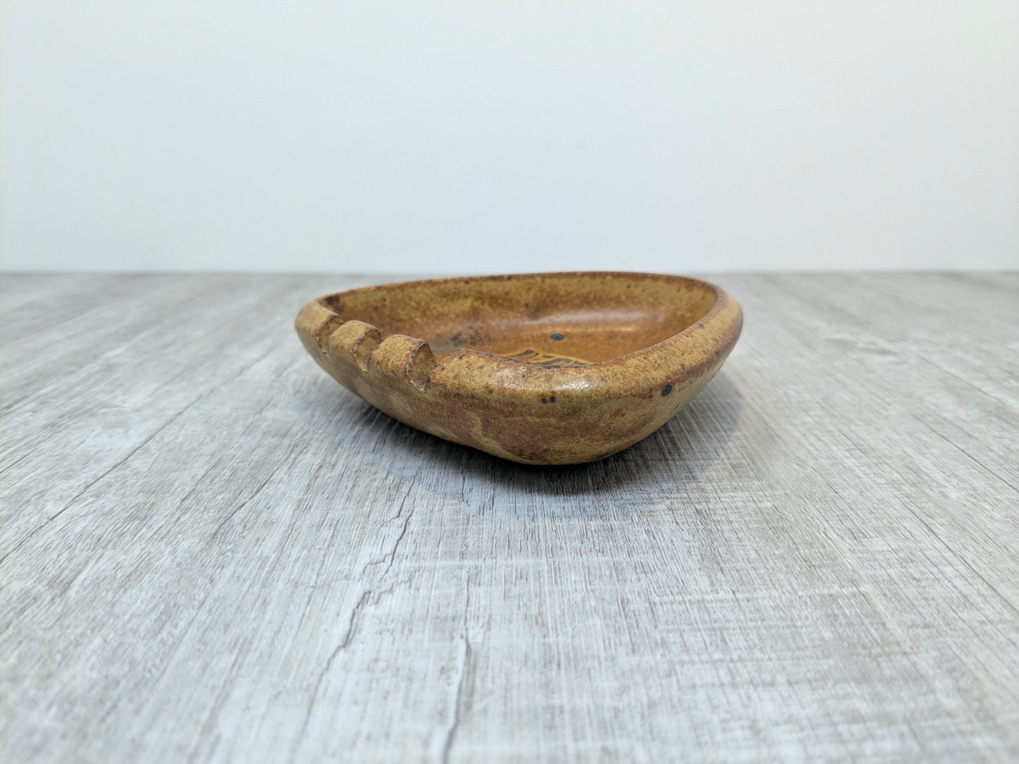 Studio Pottery Ashtray | Ceramic Arts Calgary Mid Century Tray | Triangular Ashtray