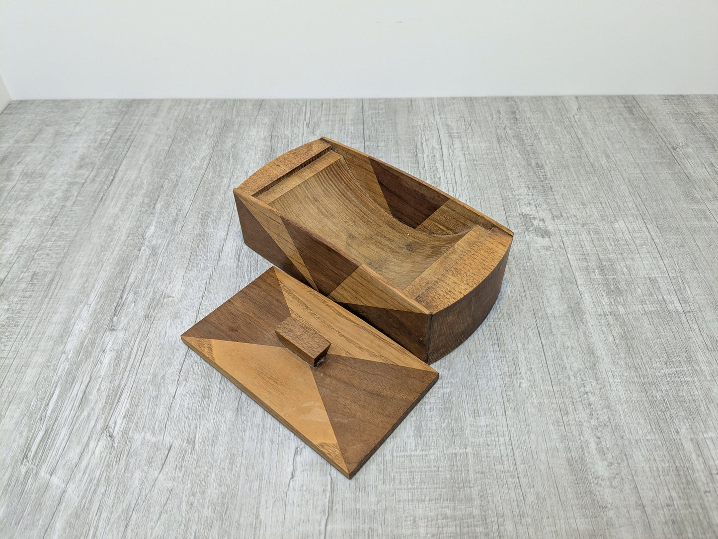 Art Deco Wood Box | Oak & Walnut Wood Box