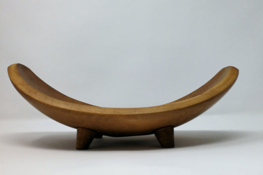 Baribocraft Modernist Decorative Bowl | Solid Hardwood MCM Accent Bowl
