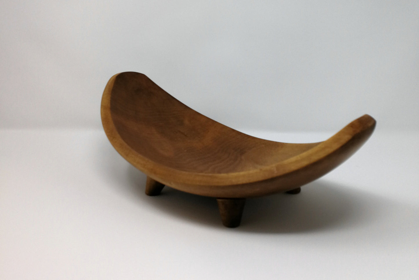 Baribocraft Modernist Decorative Bowl | Solid Hardwood MCM Accent Bowl