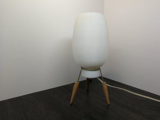 Mid Century Space Age Beehive Table Lamps | Mid Mod Atomic Lighting on Tripod Stand