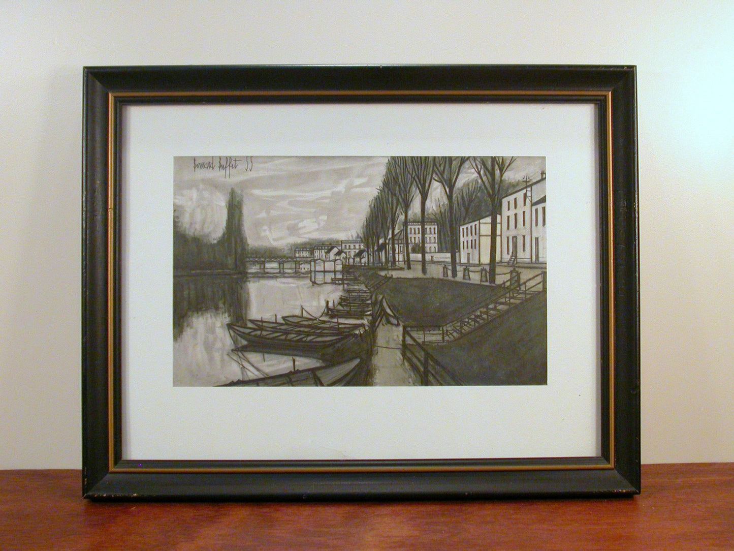 Bernard Buffet Print 1955 | Vintage Framed Bernard Buffet Lithograph