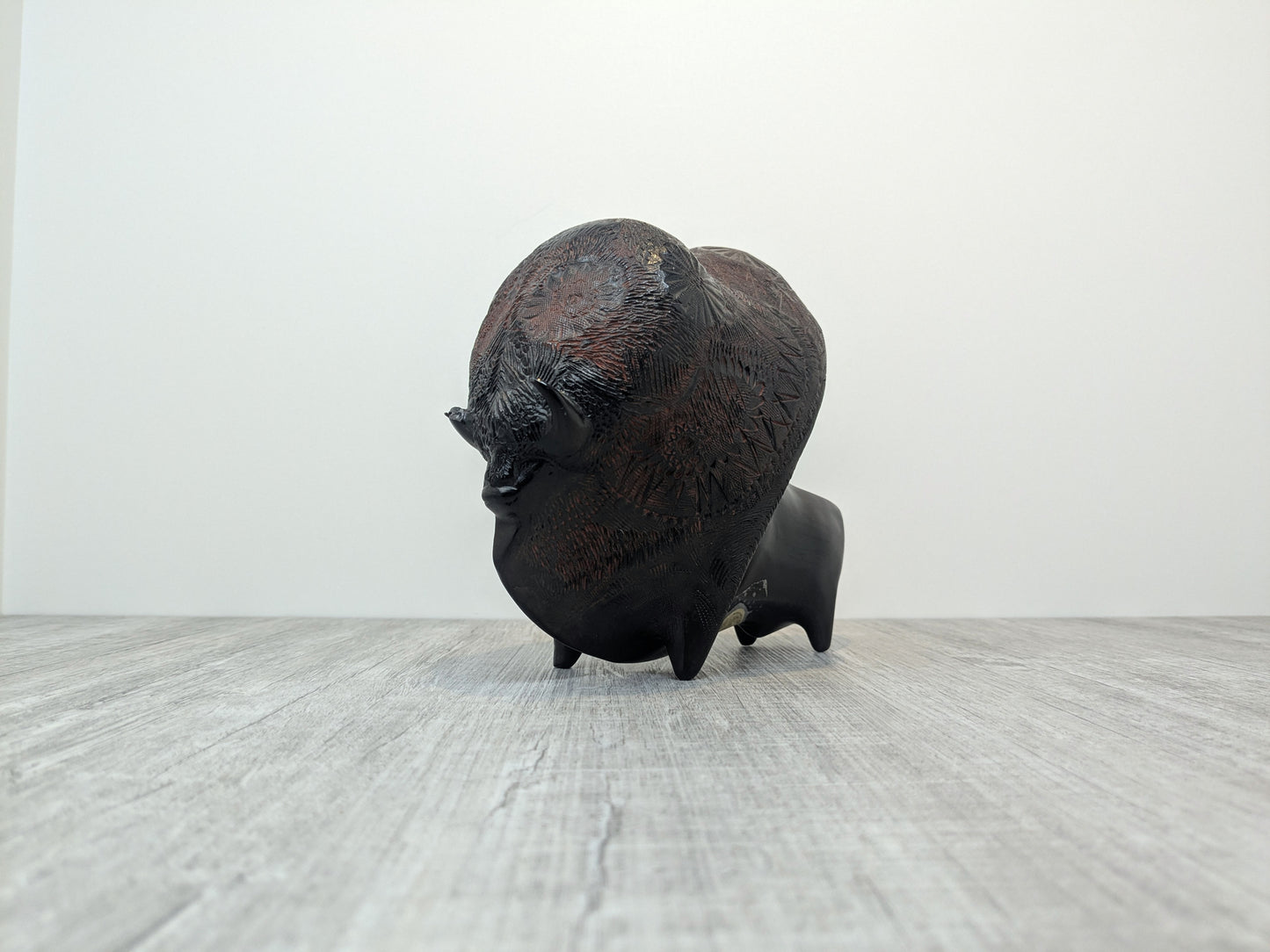 MCM Bold Bison Statue | BOMA Vancouver Canada Vintage Bison Sculpture