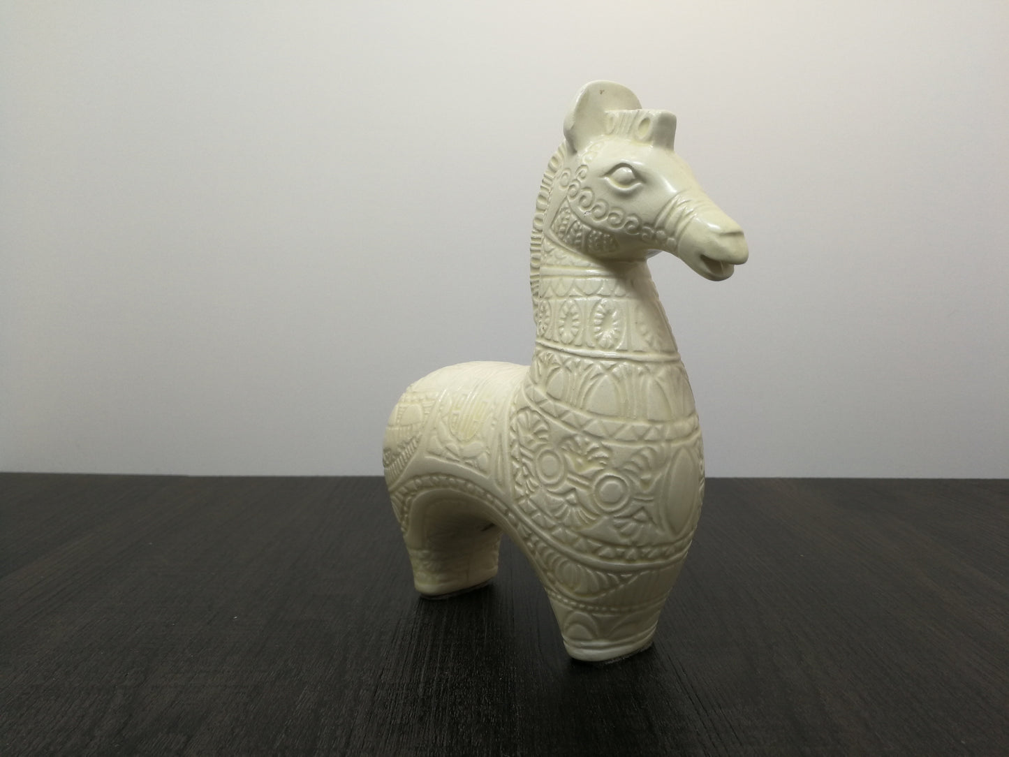 Mid Century Ceramic Horse | Bitossi Style | White Glaze
