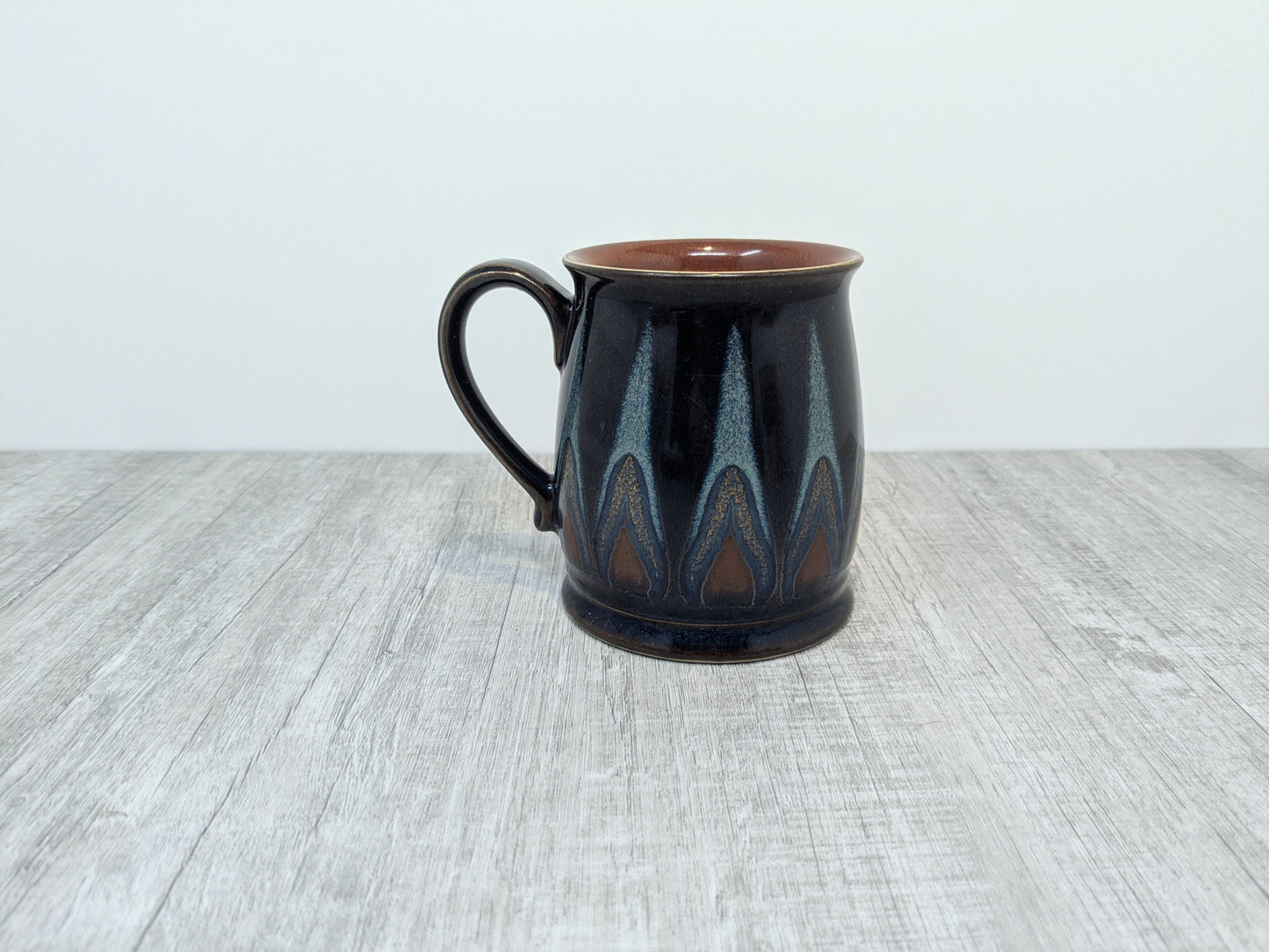 Denby-Langley Pottery Blue Tudor Flame Mug | British Pottery