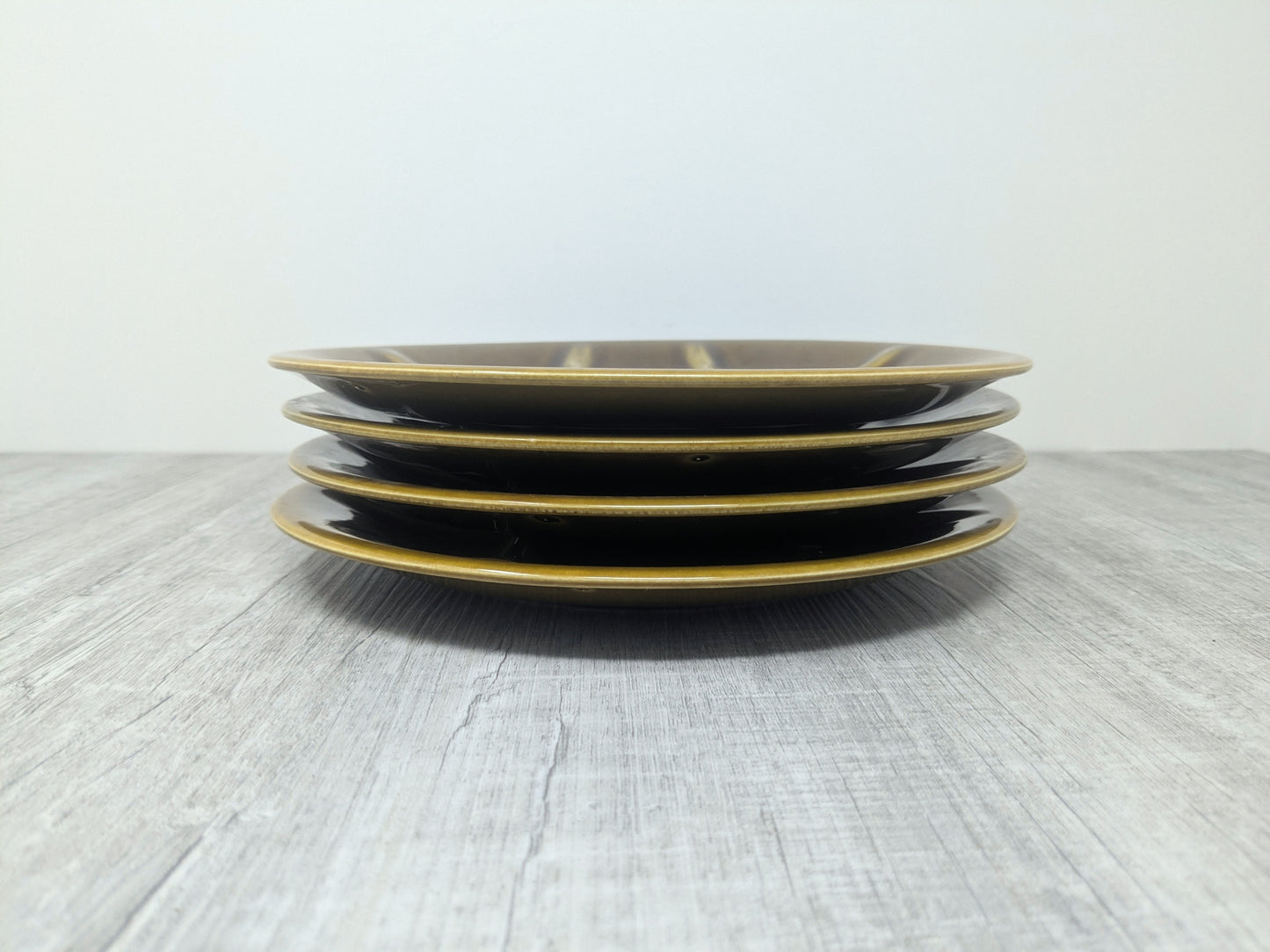 Set of 4 Boch Fréres Belgium Divided Fondue / Sushi Plates