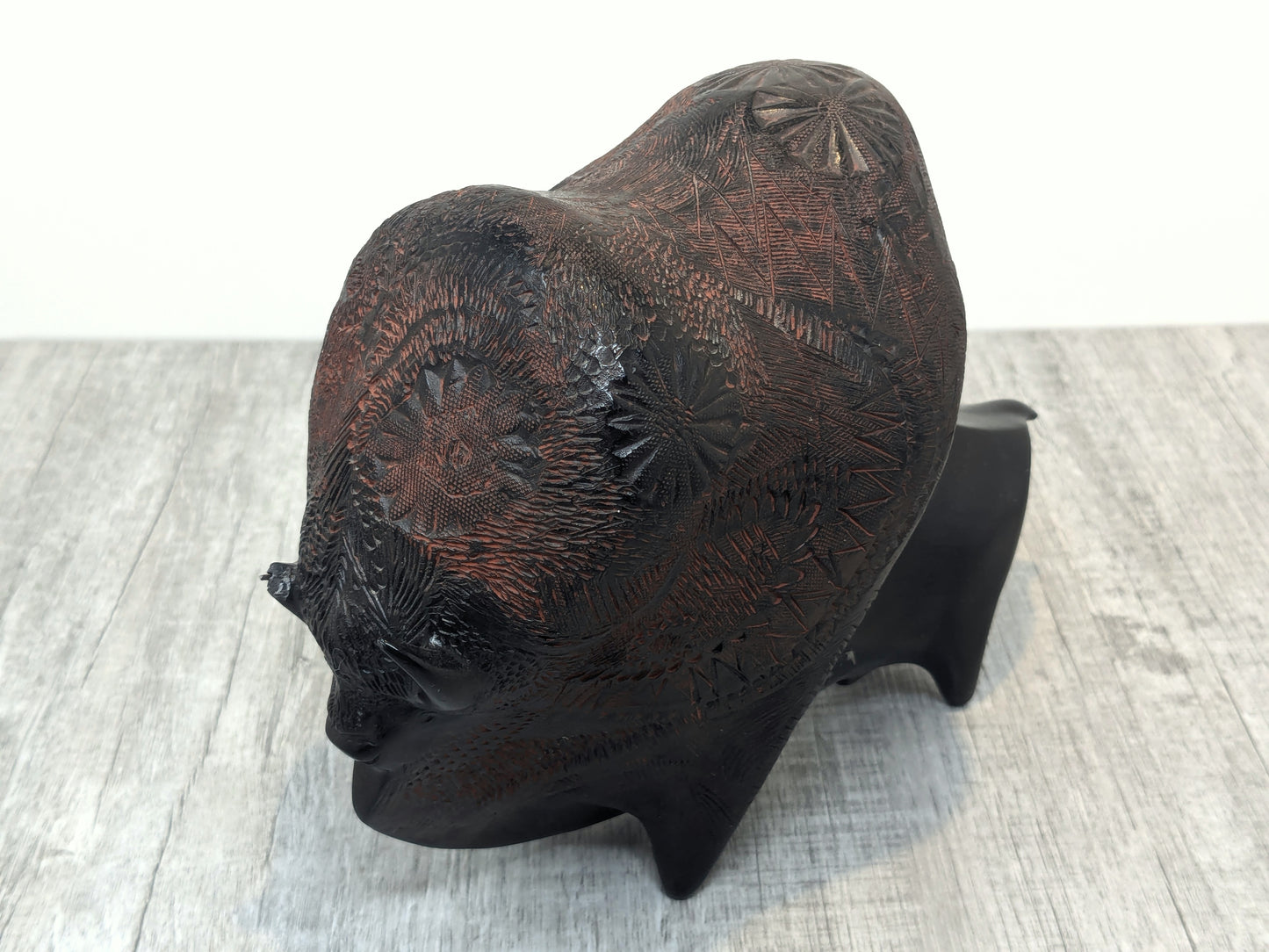 MCM Bold Bison Statue | BOMA Vancouver Canada Vintage Bison Sculpture