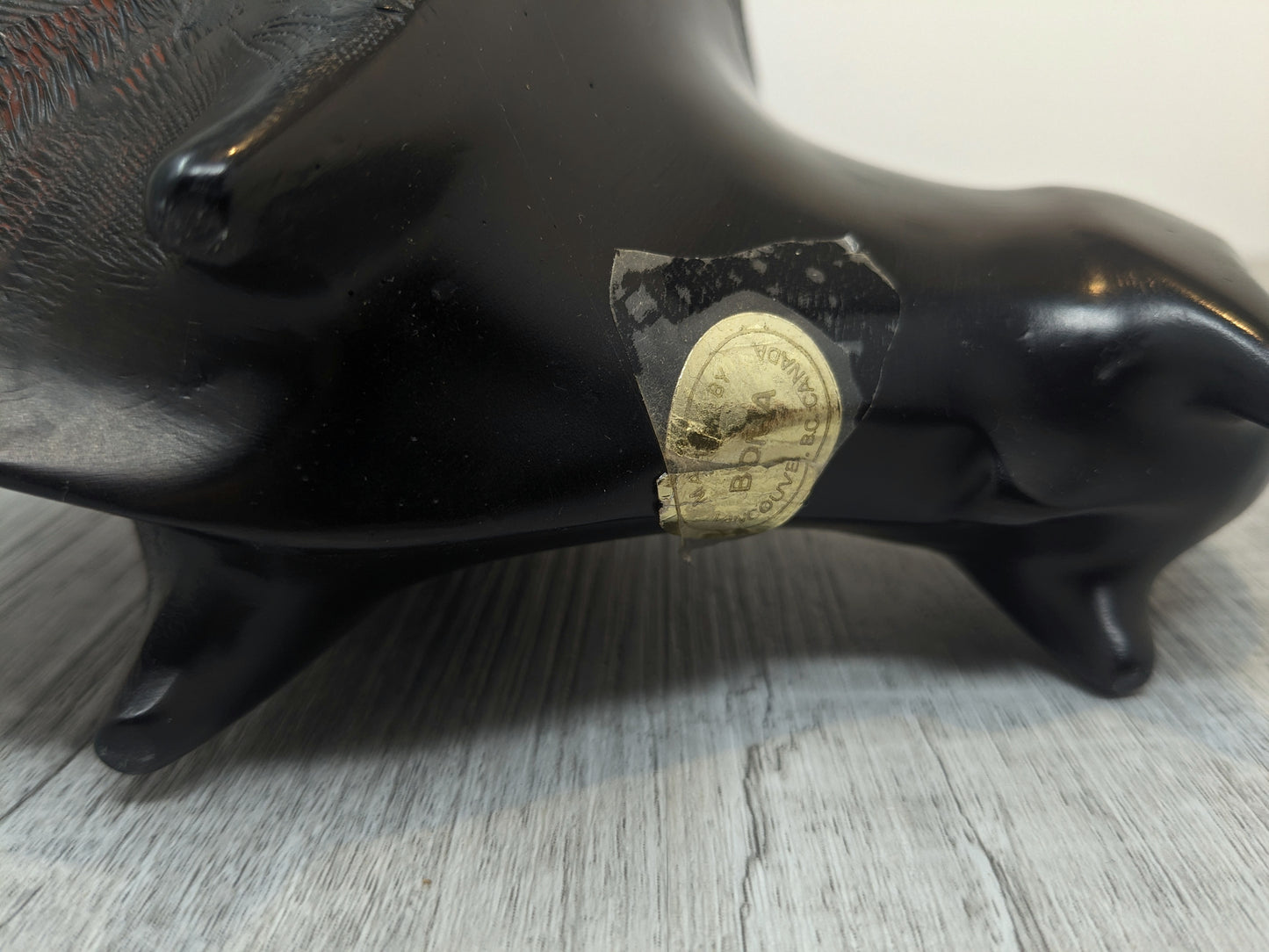 MCM Bold Bison Statue | BOMA Vancouver Canada Vintage Bison Sculpture