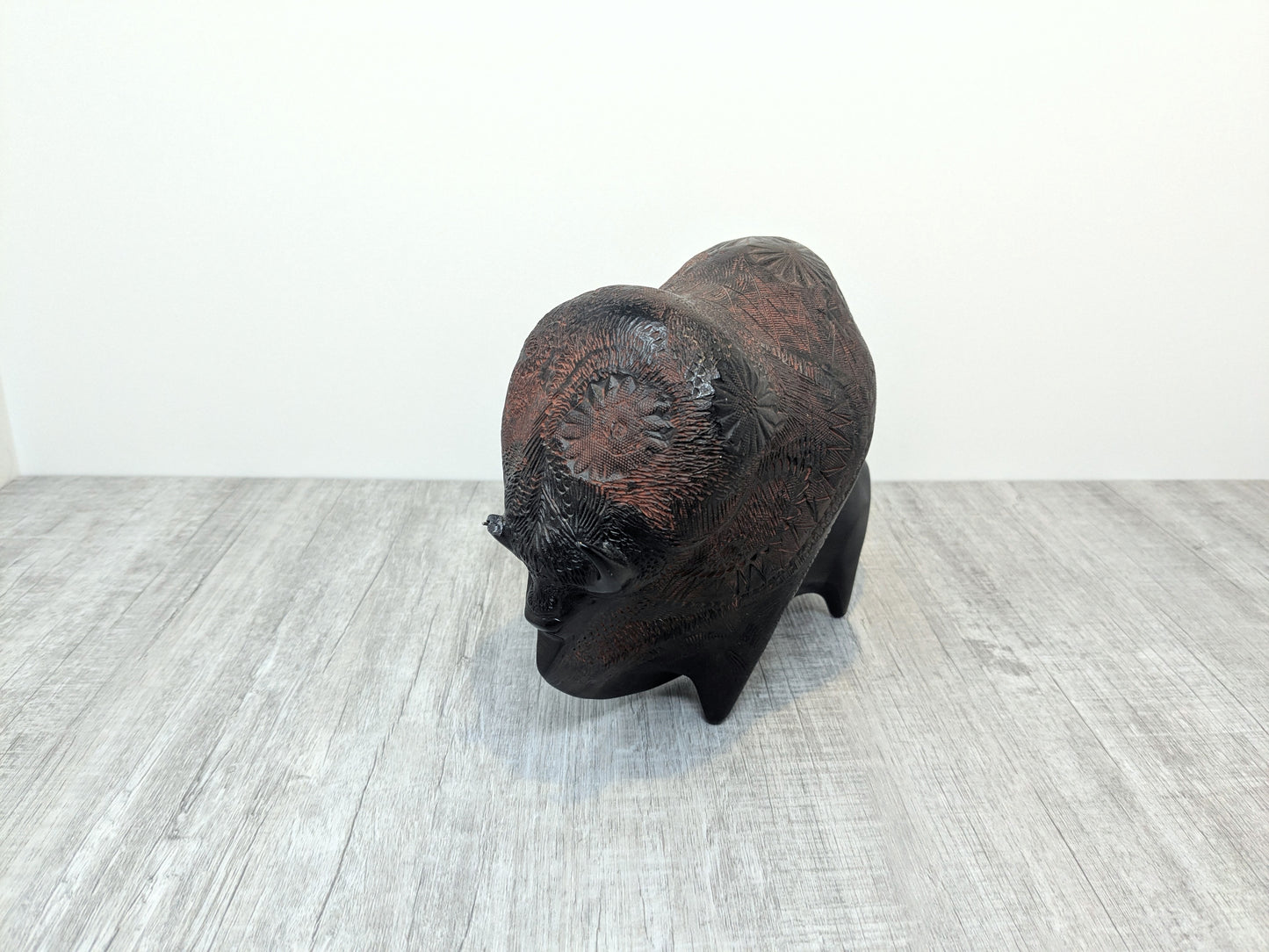 MCM Bold Bison Statue | BOMA Vancouver Canada Vintage Bison Sculpture