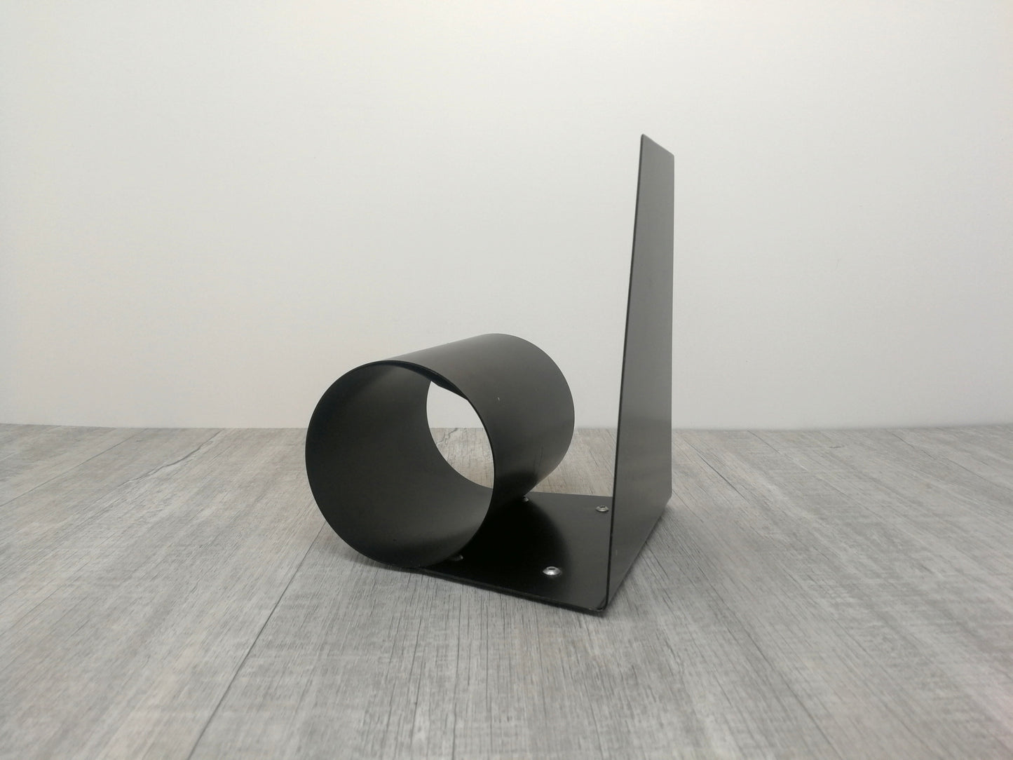 Mid Century Coil Bookend | Black Powder Coated  Office Organizer | Spring Coil Book Holder