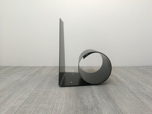 Mid Century Coil Bookend | Black Powder Coated  Office Organizer | Spring Coil Book Holder