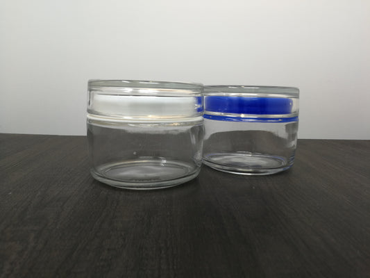 Bormioli Rocco Glass Storage Jars | Clean Lines with a touch of Color | 1980's