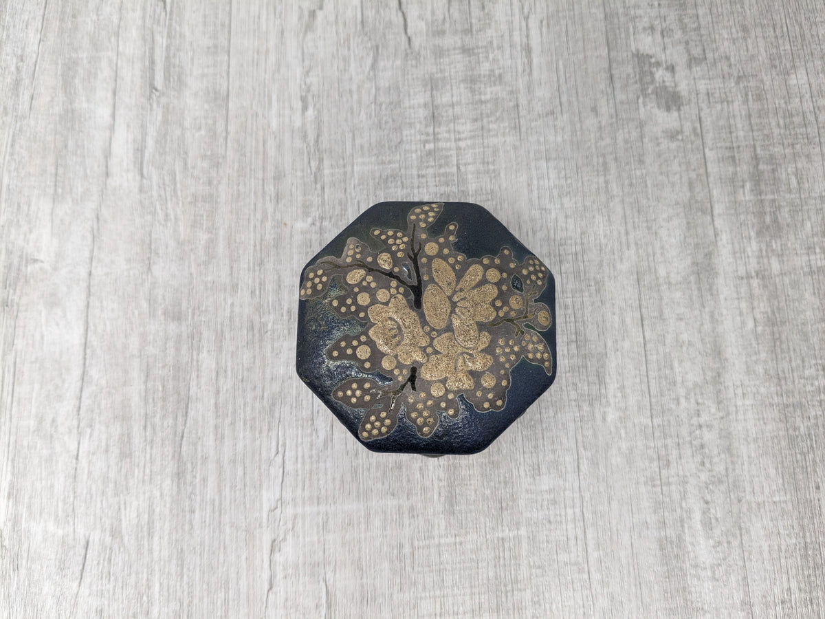 Braemer Studio Pottery Raku Box Floral Design | Kevin Wright Pottery